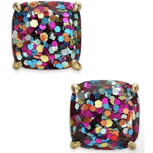 NWT KATE SPADE MULTICOLOR GLITTER
CRYSTAL SQUARE STUD
EARRINGS- - Picture 2 of 11